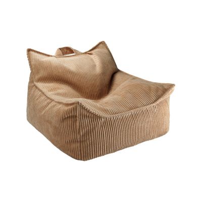 Fotoliu puf pentru copii maro cu tapiÈerie din catifea reiatÄChair âWigiwama