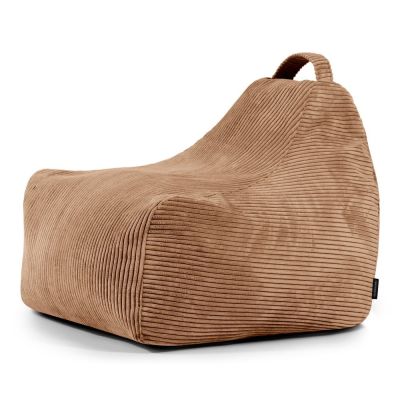 Fotoliu puf pentru copii maro cu tapiÈerie din catifea reiatÄGame Amuse âSLOWDOWN