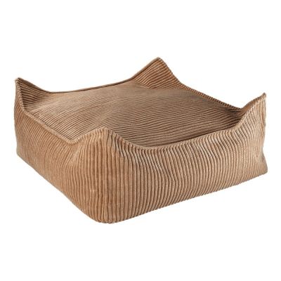 Fotoliu puf pentru copii maro cu tapiÈerie din catifea reiatÄSquare âWigiwama
