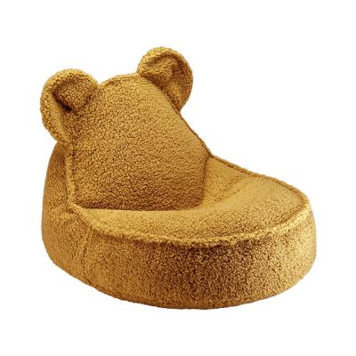 Fotoliu puf pentru copii maro cu tapiÈerie din ÈesÄturÄbouclÃ© Bear âWigiwama