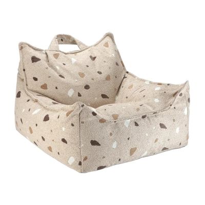 Fotoliu puf pentru copii maro deschis cu tapiÈerie din ÈesÄturÄbouclÃ©/cu tapiÈerie din chenille Terrazzo Chair âWigiwama