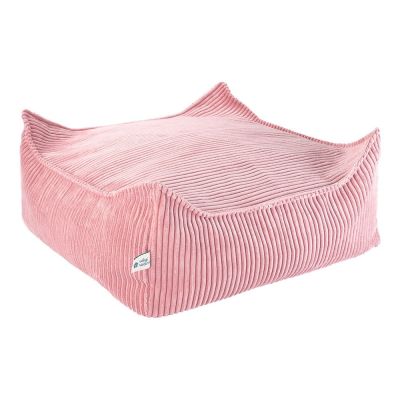 Fotoliu puf pentru copii roz cu tapiÈu009Berie din catifea reiatÄSquare âu0080Wigiwama