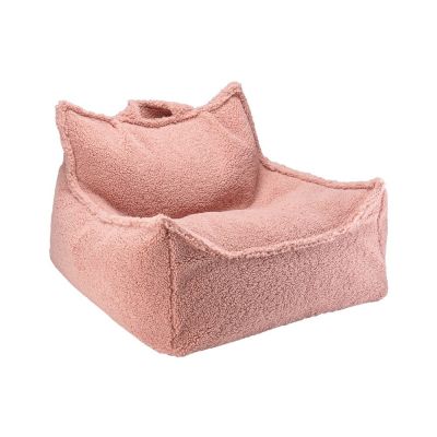 Fotoliu puf pentru copii roz cu tapiÈu009Berie din Èu009BesÄu0083turÄbouclÃ© Chair âu0080Wigiwama