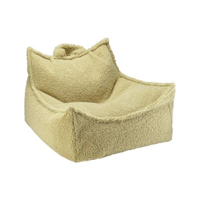 Fotoliu puf pentru copii verde cu tapiÈu009Berie din Èu009BesÄu0083turÄbouclÃ© Chair âu0080Wigiwama