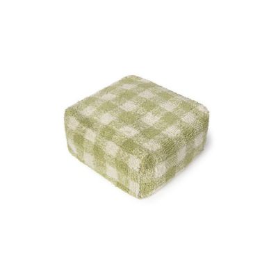 Fotoliu puf pentru copii verde Vichy âu0080Lorena Canals