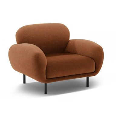 Fotoliu teracotÄcu tapiÈu009Berie din Èu009BesÄu0083turÄbouclÃ© Poppy âu0080Micadoni