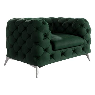 Fotoliu verde Ã®nchis cu tapiÈu009Berie din catifea Chelsea âu0080Ropez