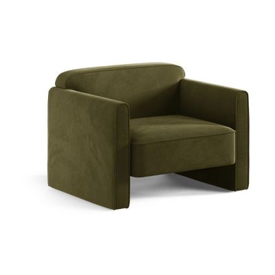 Fotoliu verde cu tapiÈu009Berie din catifea Abby âu0080Micadoni