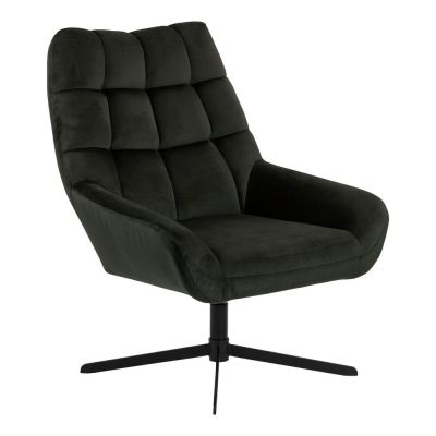 Fotoliu verde pivotant cu tapiÈu009Berie din catifea Paris âu0080Actona