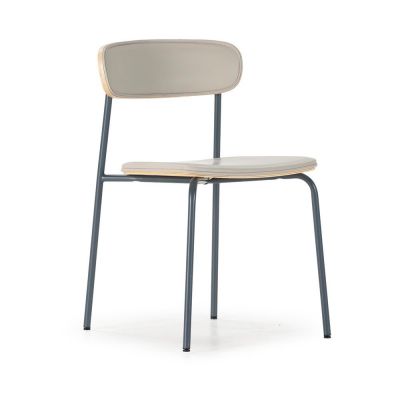 Scaune de dining bej stivuibile 2 buc. tapiÈu009Bate Saula âu0080Marckeric