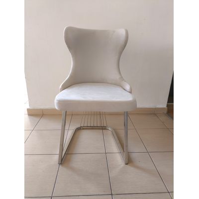 SET DE 6 SCAUNE STELLA CREM CU ARGINTIU