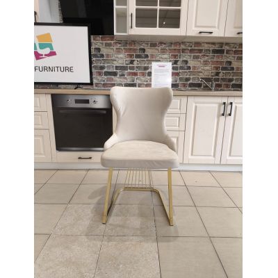 SET DE 6 SCAUNE STELLA CREM CU AURIU