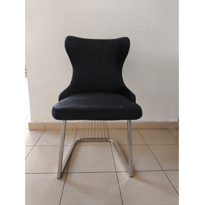 SET DE 6 SCAUNE STELLA NEGRU CU ARGINTIU