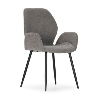 Set de scaune de sufragerie gri 2 buc. tapiÈu009Bat Ansu âu0080Marckeric