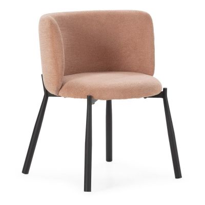 Set de scaune de sufragerie piersicÄ2 buc. tapiÈu009Bat Ginny âu0080MOME