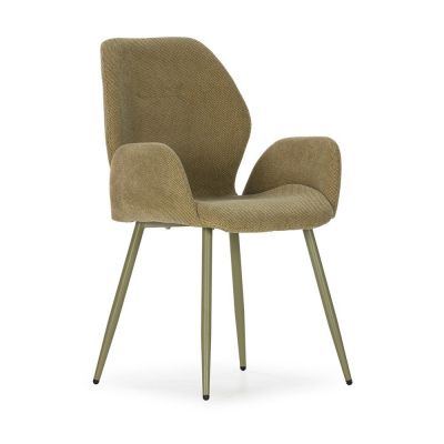 Set de scaune de sufragerie verde 2 buc. tapiÈu009Bat Ansu âu0080Marckeric