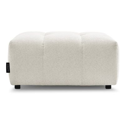 Taburet alb cu tapiÈu009Berie din chenille Roxelane âu0080Bobochic Paris