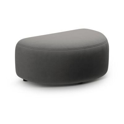 Taburet gri Ã®nchis cu tapiÈu009Berie din catifea Kate âu0080Micadoni