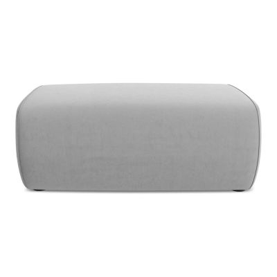 Taburet gri deschis cu tapiÈu009Berie din catifea Kapua âu0080Makamii