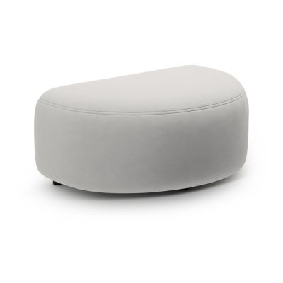 Taburet gri deschis cu tapiÈu009Berie din catifea Kate âu0080Micadoni