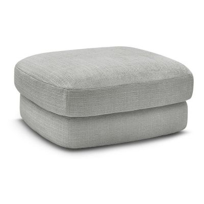 Taburet gri deschis cu tapiÈu009Berie din chenille Leonore âu0080Bobochic Paris