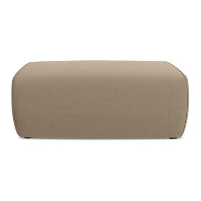 Taburet maro deschis cu tapiÈu009Berie din catifea Kapua âu0080Makamii