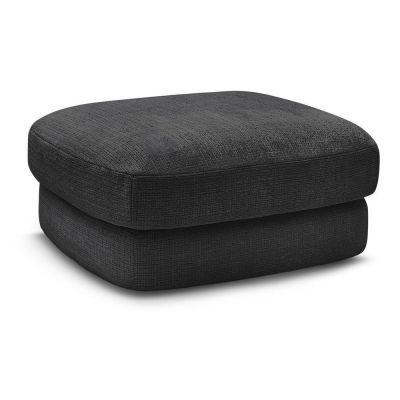 Taburet negru cu tapiÈu009Berie din chenille Leonore âu0080Bobochic Paris