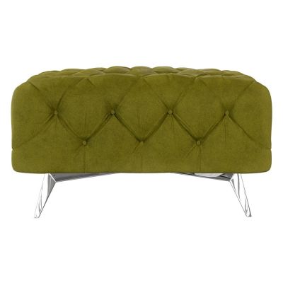 Taburet verde cu tapiÈu009Berie din catifea Chelsea âu0080Ropez