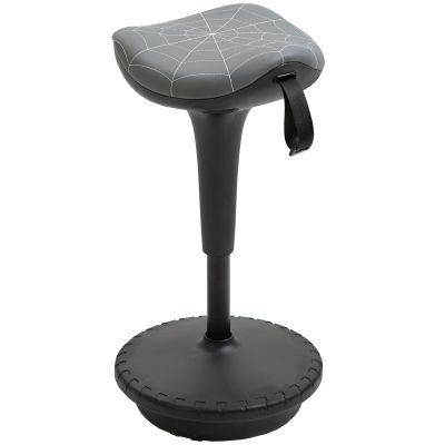 Vinsetto Taburet de birou cu funcție de rotire, taburet ergonomic, reglabil pe înălțime 65,5-83,5 cm, înclinabil 120°, Gri | Aosom Romania