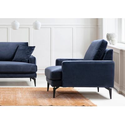 Fotoliu, Atelier del Sofa, 560ARE1703, Albastru navy