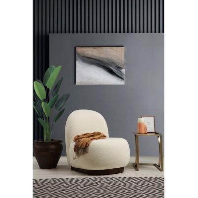 Fotoliu, Atelier del Sofa, 560ARE1736, Bouclet Alb