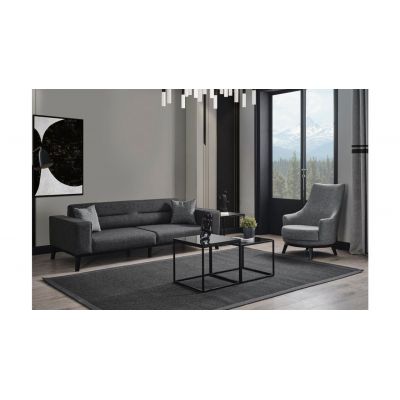 Fotoliu, Atelier del Sofa, 560ARE2903, Lemn de fag / PAL, Gri deschis