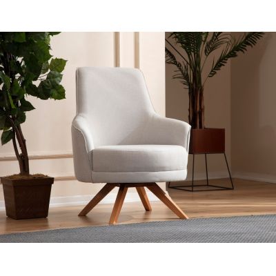 Fotoliu, Atelier del Sofa, 560ARE2914, Lemn de fag / PAL, Crem