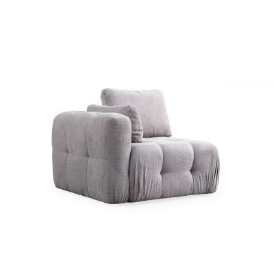 Fotoliu, Atelier del Sofa, 560ARE4124, Lemn de fag / PAL, Gri deschis