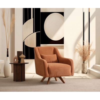 Fotoliu, Atelier del Sofa, 560ARE5211, Lemn;PAL, Portocaliu