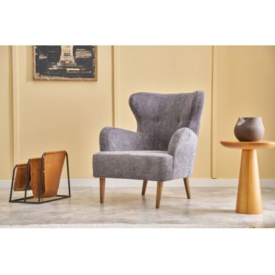 Fotoliu, Atelier del Sofa, 825BLC2371, Lemn de carpen, Gri