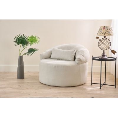 Fotoliu, Atelier del Sofa, 825BLC4725, Poliester, Crem