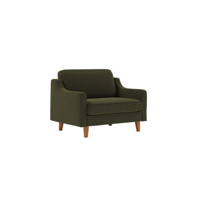 Fotoliu, Atelier del Sofa, 918CMF1124, Otel, Verde ulei / Nuc