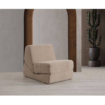 Fotoliu extensibil, Atelier del Sofa, 560ARE4171, Crem inchis