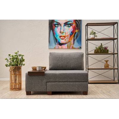 Fotoliu extensibil, Atelier del Sofa, 825BLC4714, Gri