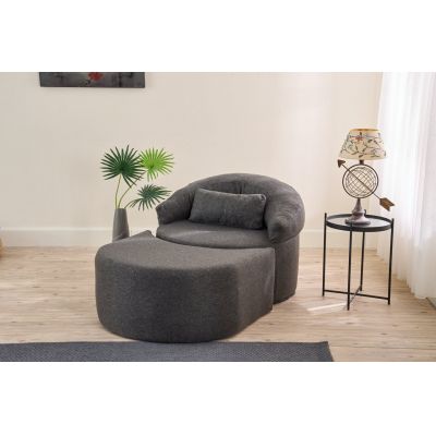 Fotoliu extensibil, Atelier del Sofa, 825BLC4728, Antracit