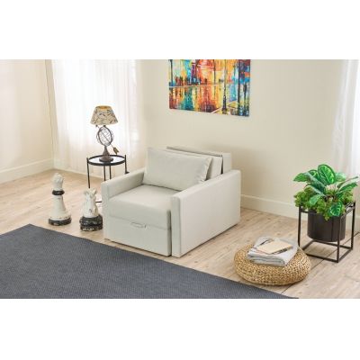 Fotoliu extensibil, Atelier del Sofa, 825BLC4732, Crem