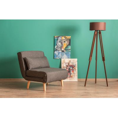 Fotoliu extensibil, Atelier del Sofa, 859FTN2328, Gri inchis