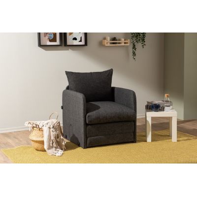 Fotoliu extensibil, Atelier del Sofa, 859FTN2882, Gri inchis