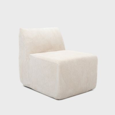 Fotoliu modular Svela, Homla, 80x59.5x62 cm, catifea din poliester, bej