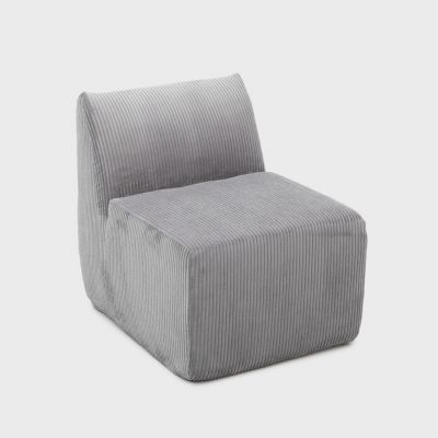 Fotoliu modular Svela, Homla, 80x59.5x62 cm, catifea din poliester, gri