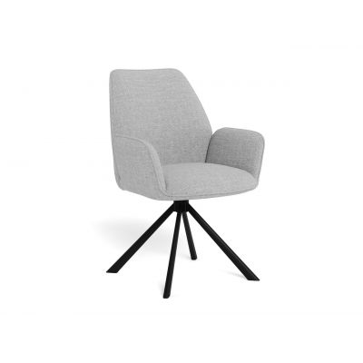 Scaun Glenda, Actona, 61x63x88.5 cm, rotativ, tesatura structurata/otel, bej