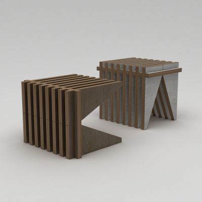 Scaun, Hanah Home, Sella, 51x40x40 cm, 100% BIRCH PLYWOOD, Lemn natural