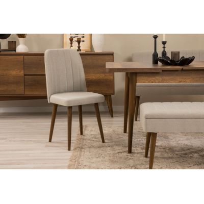 Scaun, Hanah Home, Vina 1005, 47x90x44 cm, PAL, Nuc / Crem