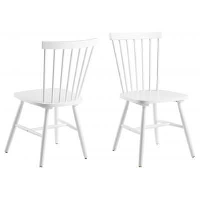 Scaun Riano, Actona, 50.5x49.5x86 cm, lemn de frasin, alb